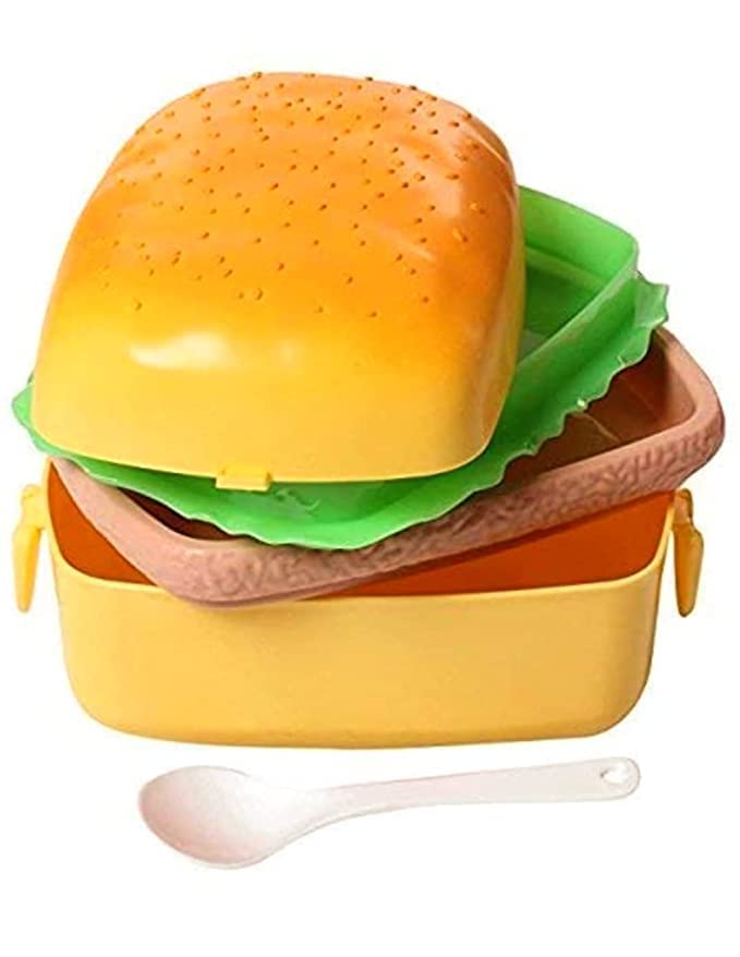 MM TOYS Burger Shape Lunch Box for Kids -  Tiffin Box, Lunch Box for Kids, Return Gifts for Kids