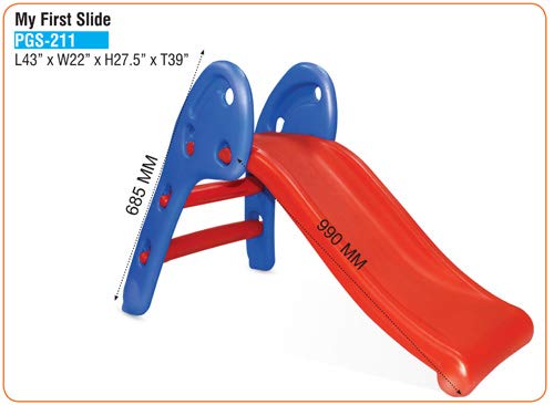 Playgro 2 Steps Plastic Slide - My First Slide 211, Ideal Play for 1-4 Year Old Kids-Multicolor