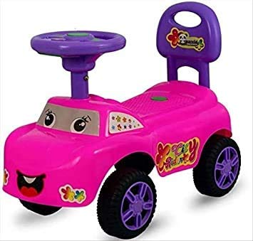 Panda City Rider Baby Ride-On Toy Car with Musical Activities, Storage, and Back Rest