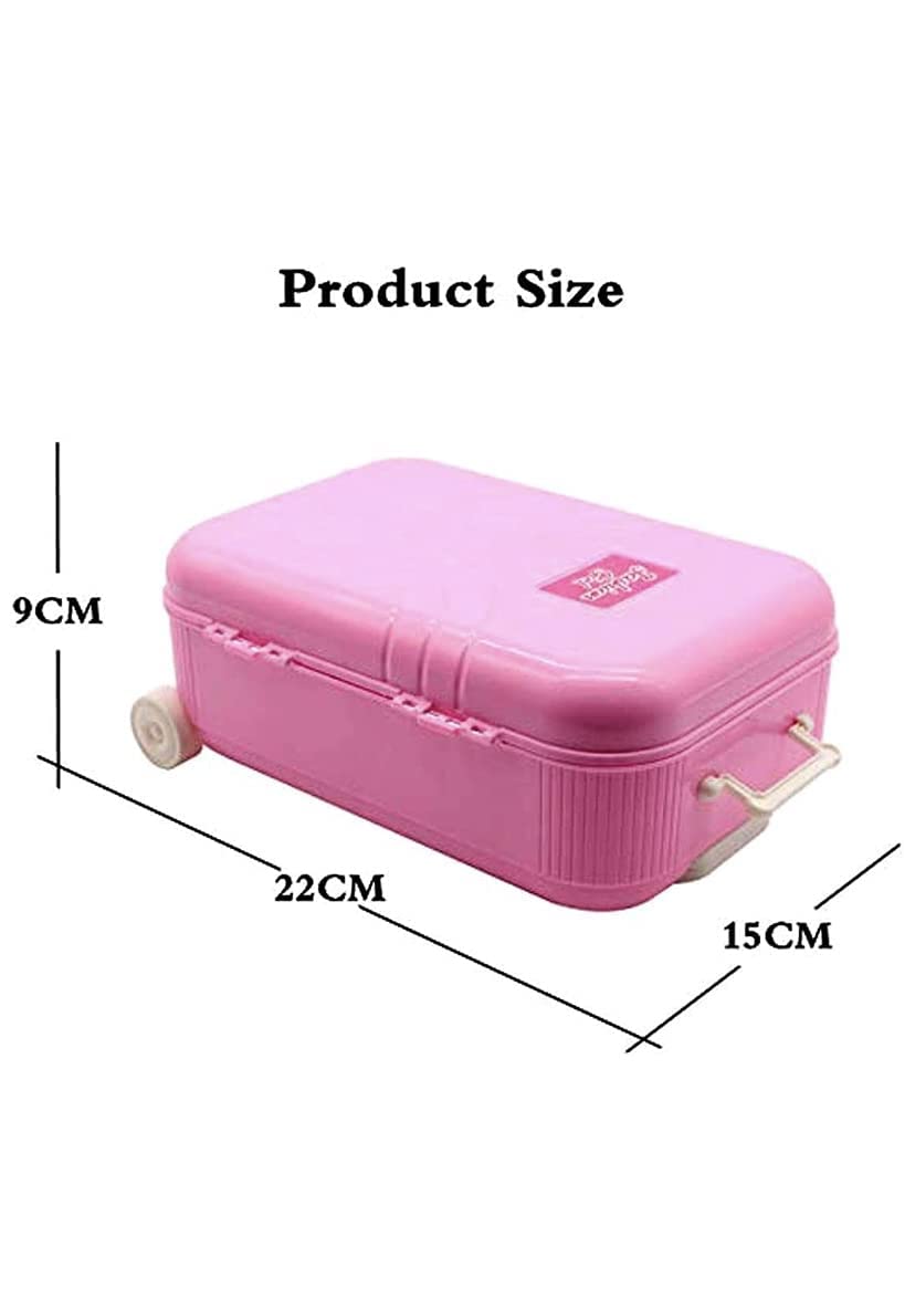 MM Toys Beauty Beauty Cart Nail Art Set for Girls, All-in-One Trolley, Water-Removable Real Cosmetics, Multi-Color Play Game for Children