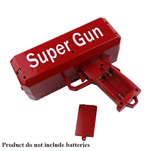 MM Toys Party Cash Gun - Red Cash Cannon Money Rain For Wedding And Parties - Fun Play for Children & Adults