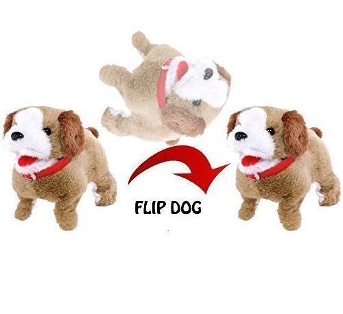 MM Toys Flipo - Plush Jumping, Walking, Barking Dog Toy - Fantastic Battery Operated Backflip Puppy for Kids