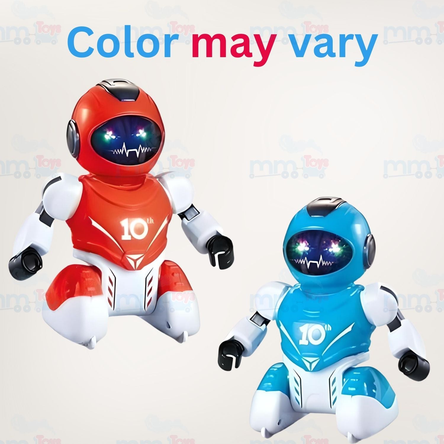 MM TOYS Remote Control Soccer Robot Toy with Football, Rechargeable Battery, USB Cable include, Unisex Kids 5+ Years, Plastic Material