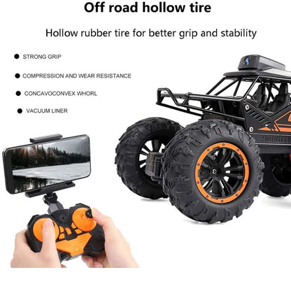 MM TOYS RC Monster Truck: 1:18 Scale, Built-In WiFi Camera, App-Controlled for Kids Aged 4+