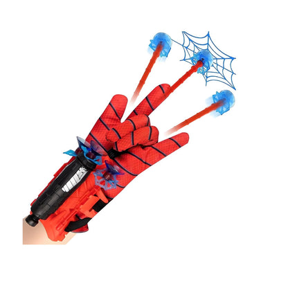 MM TOYS Spider Webshooter Toy for Kids, Fabric Glove, Manual Trigger, Ages 4–8, Red