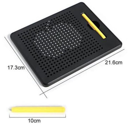 MM TOYS Magnetic Drawing Board for Kids, Magic Slate 2–8 Years, Writing Board with Magnetic Pen, Magnet Game for Kids, Travel Learning Toy, Erasable Doodle Pad, BIS Certified, Multicolor