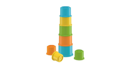 Fisher-Price Multicolored Plastic Cup Set for Stacking - 8 Piece Collection for 6 month +