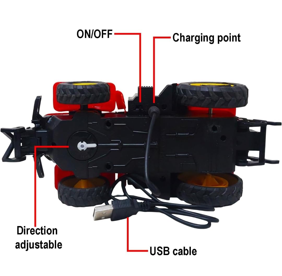 MM TOYS Remote Control Tractor Toy for Kids – Rechargeable Battery