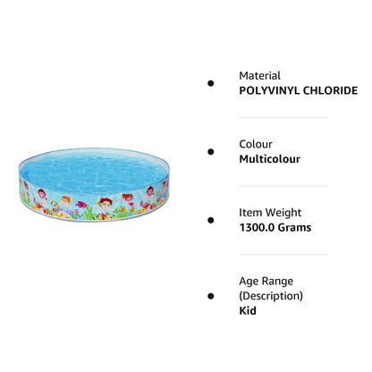 Intex SnapSet Paddling Water Pool, 5ft Round, Durable PVC Material, Ideal for Summer Fun, Perfect for Kids and Adults