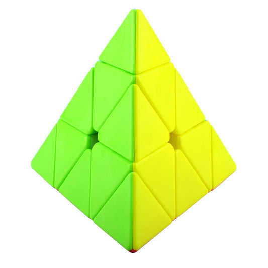 MM TOYS Stickerless Pyramid Triangle Rubix Cube 3x3 - High Speed Multicolor Puzzle