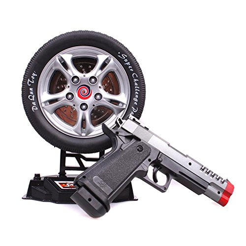MM Toys Gifting Laser Target Gun Toy Shooting Game with Music and Lights | Black | For Kids 3 to 7 Years