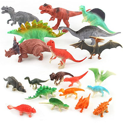 MM TOYS 8-Piece Jurassic World Dinosaur Set - 7-inch Lifelike Figurines, Durable Material, Great for Play Perfect Gift For Kids