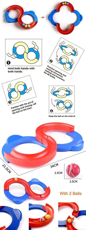 Aditi Toys 8 Shape Infinity Loop Interaction Creative Track Toy: Includes 2 Bouncing Balls, Enhances Hand-Eye Coordination,Learning Toy for Kids