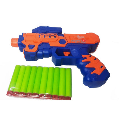 MM TOYS Foam Blaster Gun Toy Gun,Exiting Target Shooting 10 Soft Foam Bullets, Toy Gun for 6 7 8 9 Year Old boy - Orange/Blue