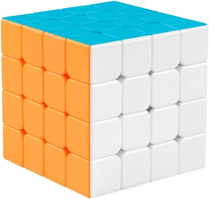 MM Toys 4X4 Speed Cube Puzzle: Stickerless, Ideal Stress Buster and Brainstorming Tool for Kids & Adults - Suitable for 3 Years and Above