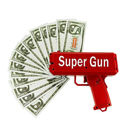 MM Toys Party Cash Gun - Red Cash Cannon Money Rain For Wedding And Parties - Fun Play for Children & Adults