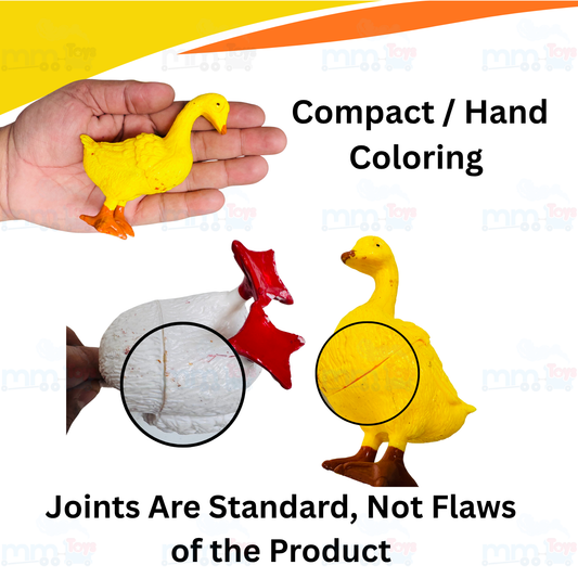 MM TOYS 9 Pcs Farm & Poultry Set – 7 Assorted Animals + 2 Eggs | 4" PVC Figurines for Learning, EVS Projects & Pretend Play | BIS Certified