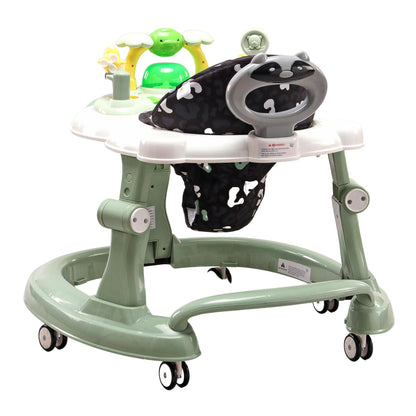 Steelbird Premium Adjustable Baby Walker with Fun and Learning Toys with Light and Music for 9 Month to 3 Years - Green