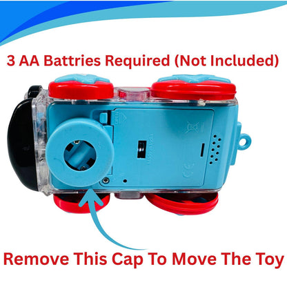 MM TOYS Gear Train Transparent Engine Car with Vibration, Light & Music, Directional Change, Multicolor Gear STEM Toy for Motor Skills 1+ Years