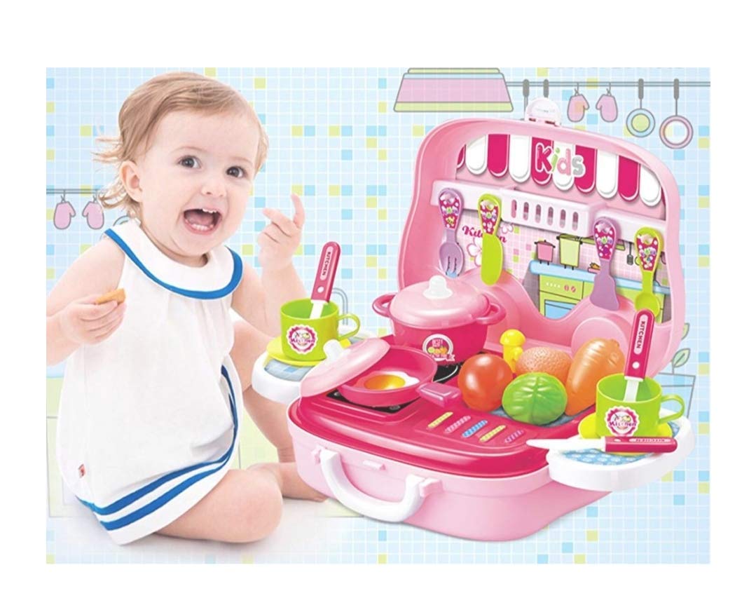 Buy Little Chef 2-in-1 Kitchen Play Set with Suitcase Trolley, Sound and  Lights Online India – MM TOY WORLD