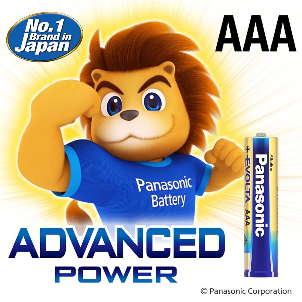Panasonic Evolta Alkaline AAA Battery,Advanced Power, Anti-Leak Seal, Protects Power for up to 10 Years-Pack of 6