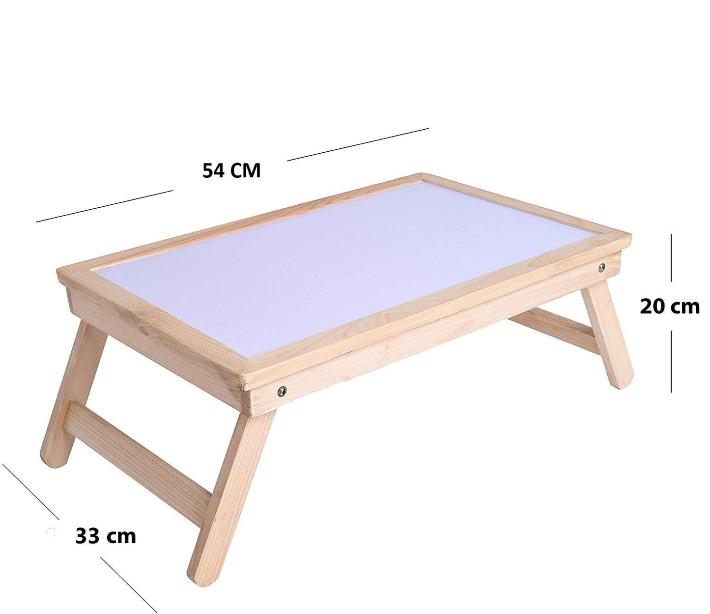 MM TOYS ProDesk Folding Wooden Writing White Board Study Table | Laptop Table | Work Table Large (21") - Versatile, Space-saving, Portable - Natural Wood