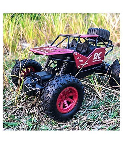 MM TOYS R/C Monster Truck Rock Crawler Mini Car Rechargeable Metal 4WD Rally Car - 2.4 Ghz Remote Control - Multicolor