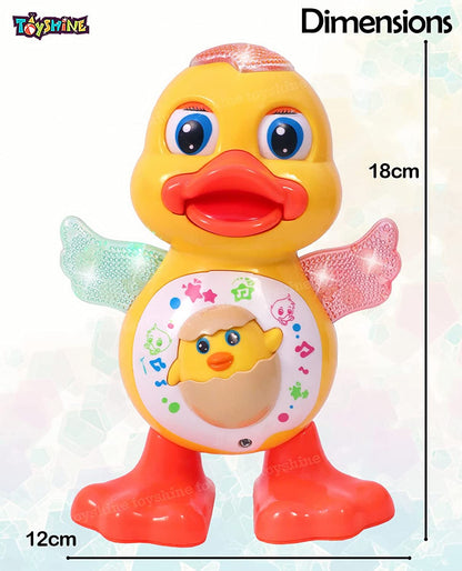 MM TOYS Dancing Duck Toy: Musical Play, Flashing Lights & Real Dancing Action, Ideal Fun for Toddlers - Multicolor