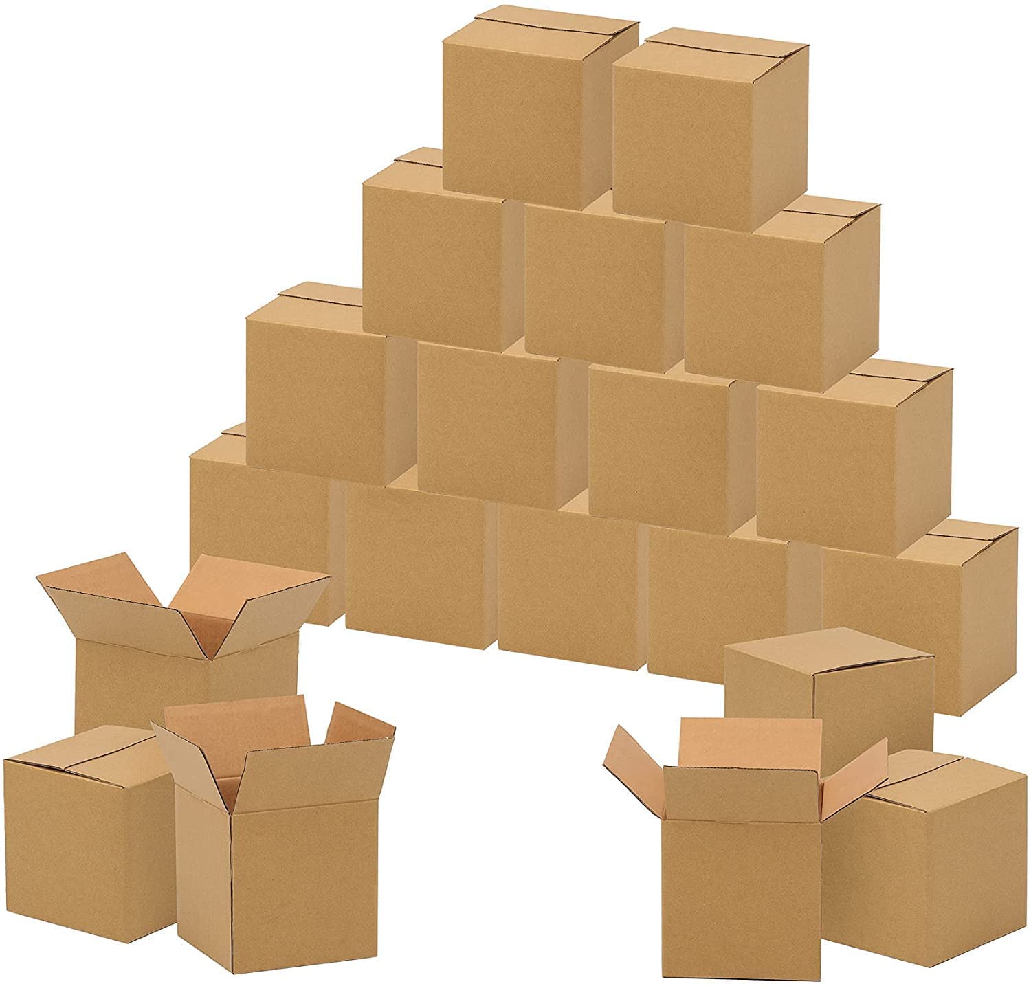 MM TOYS 3 Ply Brown Corrugated Box For Packing 3x3x4 Inches-Pack of 50, Reusable & Recyclable Packaging For E-commerce