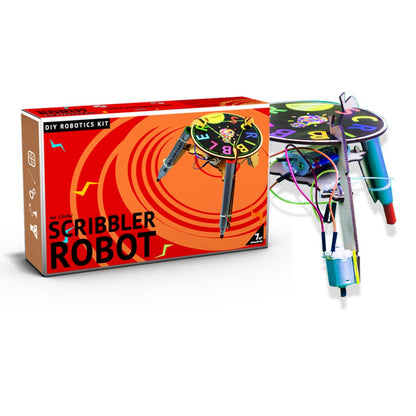 MM TOYS RoboCreator STEM Electronics Scribbler Bot - DIY Education, Science Kits, Robotics for Kids 8+, Mechanical Exploration, Multicolor