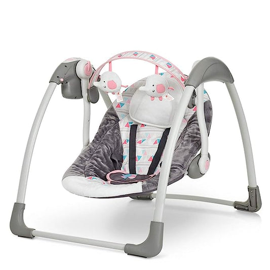 Mastela Deluxe Portable Baby Swing - Electronic, Compact for Newborns