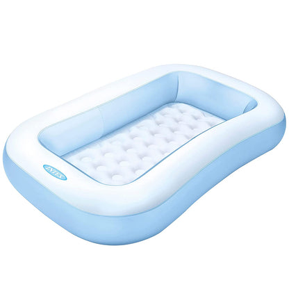 Intex 57403 Multicolor Inflatable Rectangular Pool | 166x100x28 cm | Soft Inflatable Floor | Ideal for Balconies and Terraces