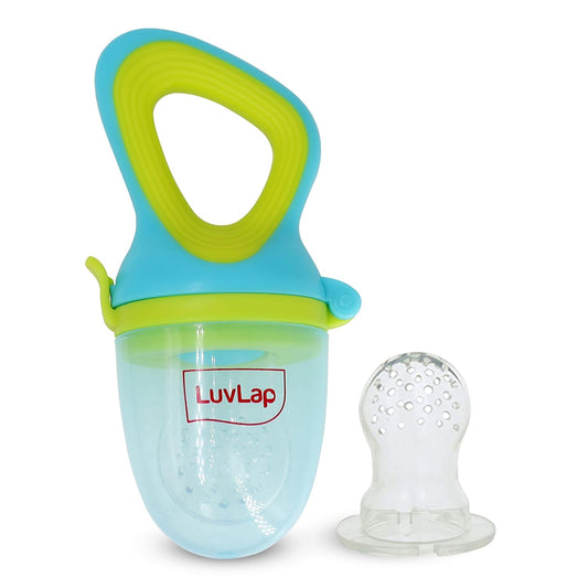 LuvLap Silicone Food/Fruit Nibbler with Extra Mesh, Soft Pacifier/Feeder, Teether for Infant Baby, BPA Free( 18602)
