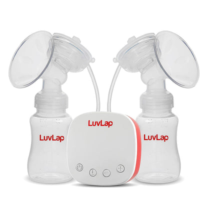 LuvLap Delight Double Electric Breast Pump: 2 Phase Pumping of Stimulation , BPA Free,Direct Power Operation,No Batteries Required,1 Year Warranty