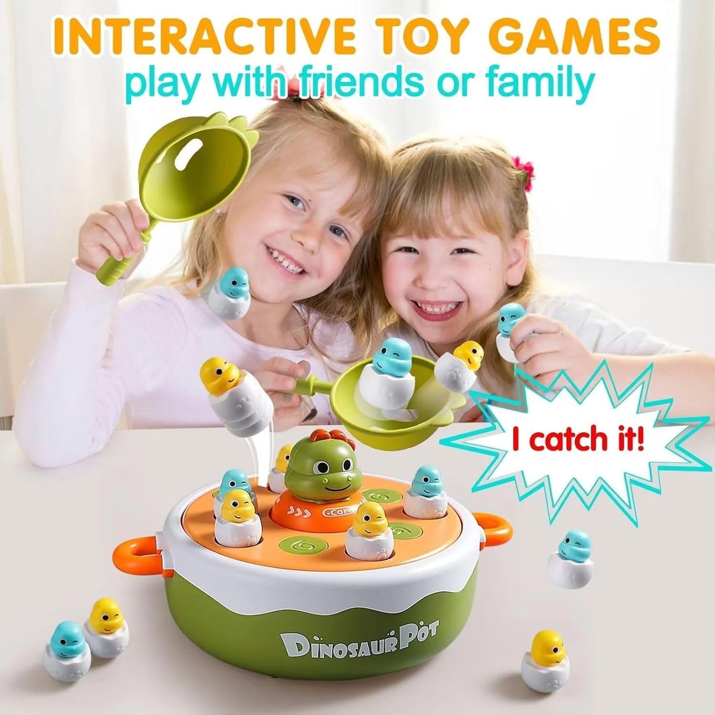 Dinosaur Turntable Electronic Balancing Game for Kids – Rotating Dinosaur Skill Toy with Music, Fine Motor and Hand-Eye Coordination Activity
