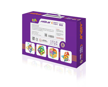 KIPA GAMING MagPlay Multicolor Magnetic Building Blocks Set - 24 Piece DIY Educational Toy for Kids
