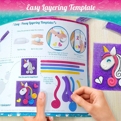 Imagimake DIY Clay Murals - Unicorn Character - Create 5 Canvases, Paint & Mould (Age 5+)