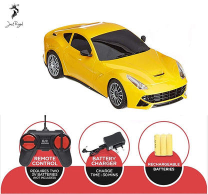MM TOYS Mini RC Racing Car 1:24, High-Speed Performance, Rechargeable Batteries, Ages 3-10, Color Varies