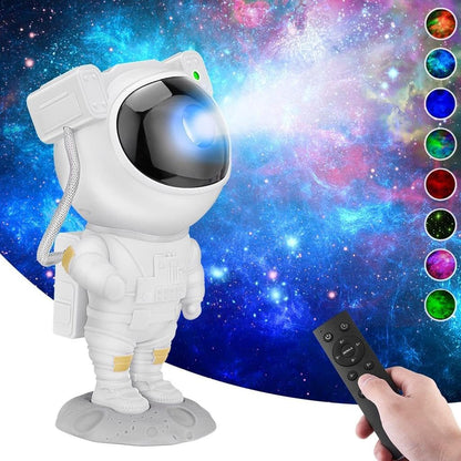MM Astronaut Galaxy Light Projector, Space Buddy Night Light with Remote, Timer, Star & Nebula Effects in Blue & Green for Bedroom Decor For Kids And Adult