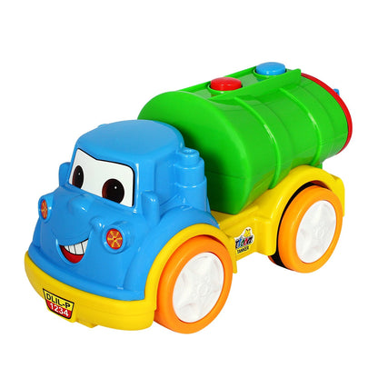 Anand Cartoon Tanker - Multicolor Friction Powered Toy, Interactive Learning Play for Kids Aged 3+ Years