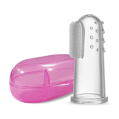 LuvLap Baby Finger Brush ToothBrush Soft Silicon With Case  - For Healthy Teeth and Gums