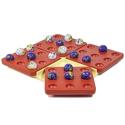 Skoodle Quest Quinto Brain Puzzle and Strategy Board Game with Funky Colored Marbles & Eco-Friendly Storage- 8+ Years
