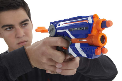 Nerf EliteStrike N-Strike Fire Strike Blaster Powerful & Quick, 15 Feet Range, Multicolor