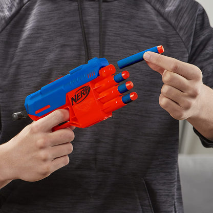 Nerf ALPHA STRIKE FANG QS-4 Toy Blaster, 4-Dart Blasting, Ages 8+, Ideal Gift, Includes 10 Official Nerf Elite Darts