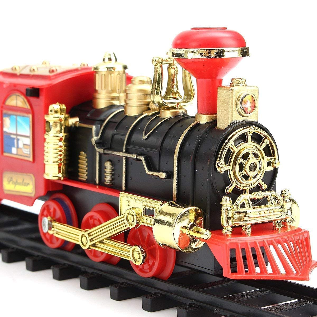 MM TOYS Choo Choo Toy Train with Track Toy Set , Classic Train With Real Smoke , Lights And Kids Aged 4 Years and Above