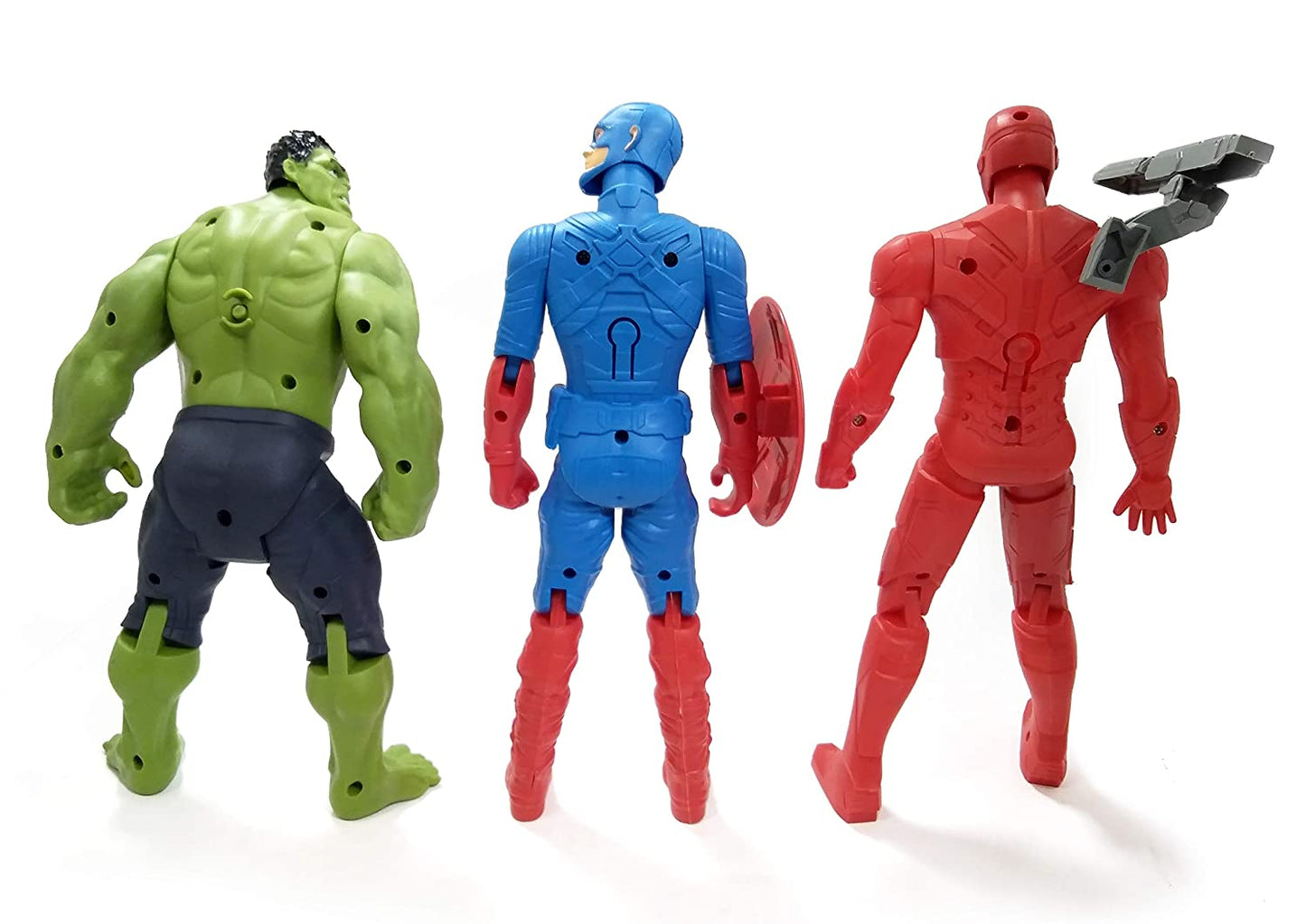 Avengers Superhero's 12 Inch - 3 Pcs Set with Lights, Collectible Action Figures, Perfect for Kids - Assorted