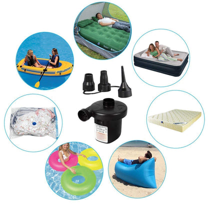 Multipurpose Electric Air Pump for Swift Inflation/Deflation of Air Beds, Pools, Toys, and More