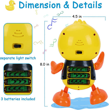 MM TOYS Cute Dancing Gentleman Duck: Interactive, Musical, & Light-Up Toy - Battery Operated Fun for Kids - Multicolor