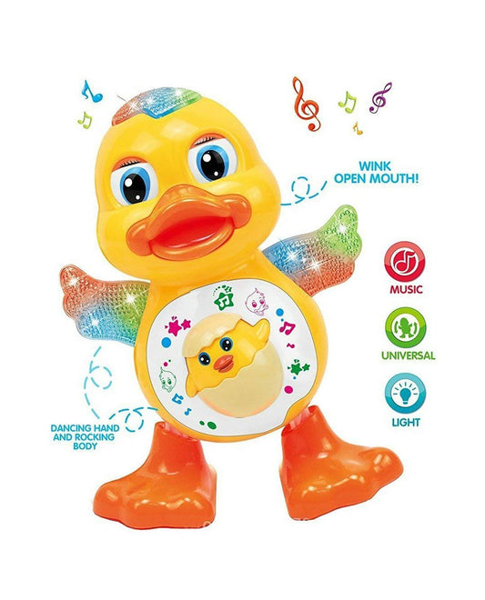 MM TOYS Dancing Duck Toy: Musical Play, Flashing Lights & Real Dancing Action, Ideal Fun for Toddlers - Multicolor
