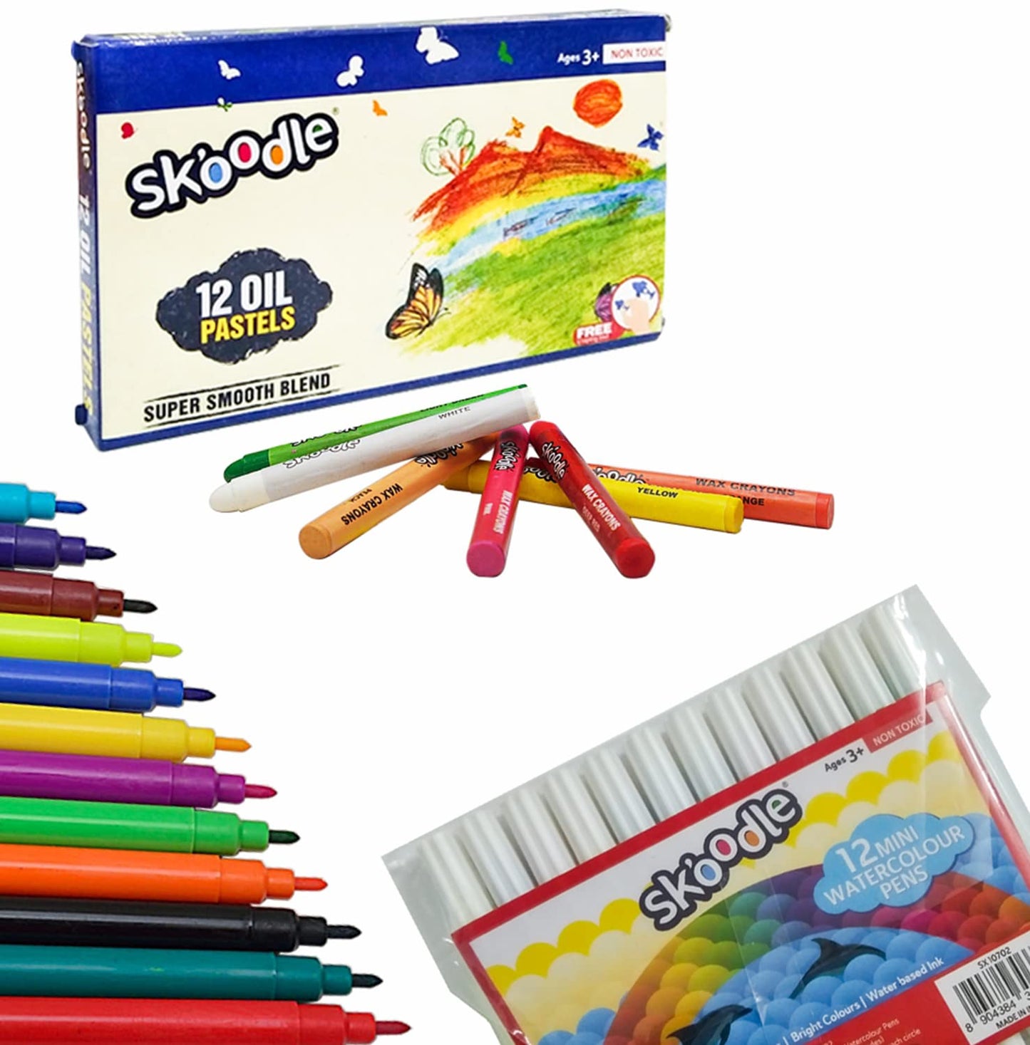 Skoodle Art & Activity Kit for Kids, 21 Assorted Art & Craft Items for Kids, Set of Pencils, Colors,Drawing Books, Best for Gifting, for 3+ Years